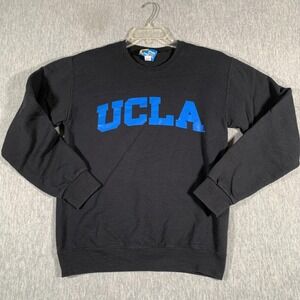 UCLA Bruins Sweater Mens Small Black‎ Blue NCAA College Crewneck Sweatshirt
